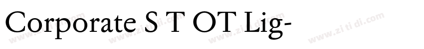 Corporate S T OT Lig字体转换